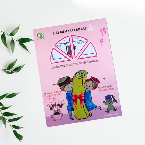 Giấy kiểm tra cao cấp 4 ô ly giấy trắng dày viết không lem, kẻ ô rỏ chính xác (Mẫu khám phá) Green Art - Hàng chính hãng