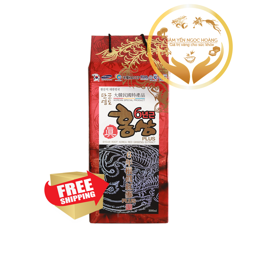 Nước hồng sâm 6 năm tuổi gin plus kanghwa hàn quốc 1 chai x 3000ml