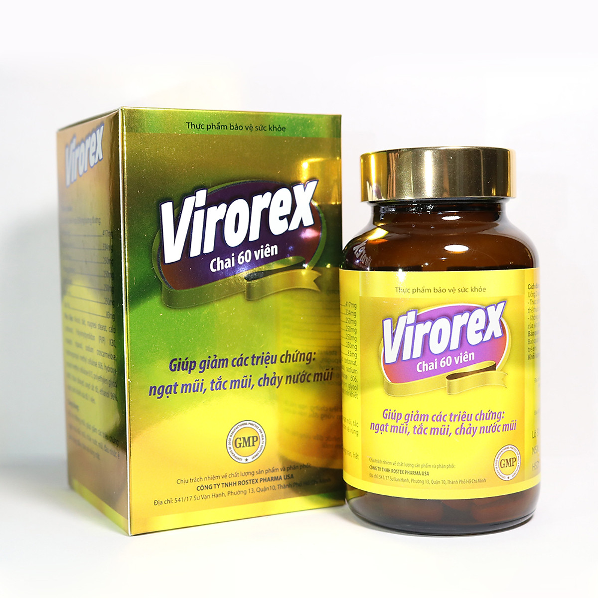 Viên uống VIROREX giảm viêm xoang, viêm mũi dị ứng, ngạt mũi, tắc mũi