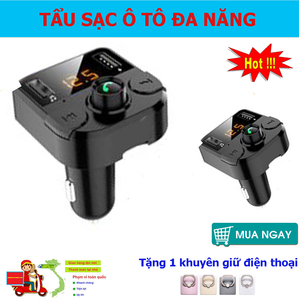 Tẩu Nghe Nhạc MP3, Tẩu Sạc Ô Tô Thông Minh, Tẩu Sạc Ô Tô . Tẩu Sạc Ô Tô Thông Minh Đa Năng Kết Nối Bluetooth, Nghe Nhạc, FM, Sạc Pin,Sang Trọng Nhỏ Gọn.Chế Độ Nghe Điện Thoại Rảnh Tay.  Giá cực sốc, Hãy  Mua Ngay.