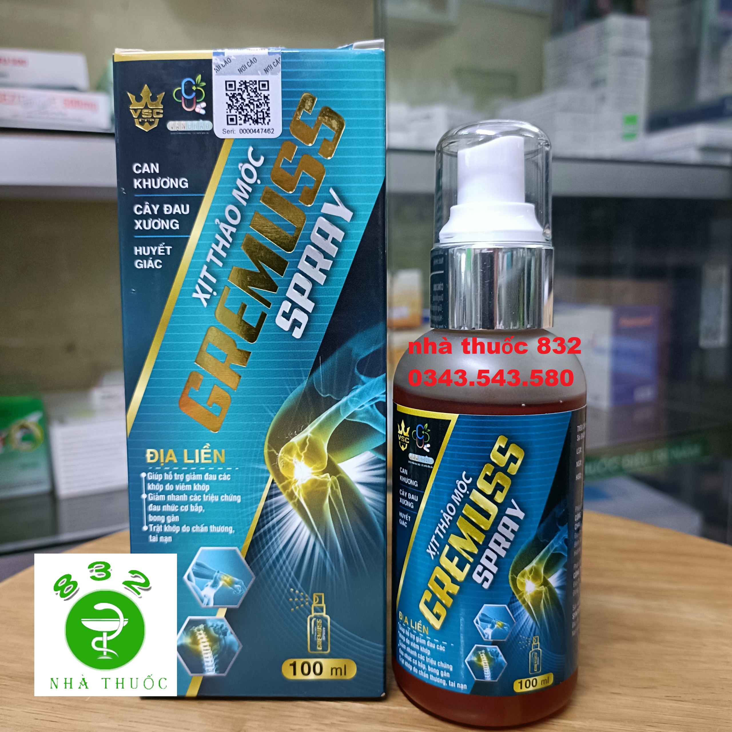 Xịt thảo mộc gremuss spray chai 100ml