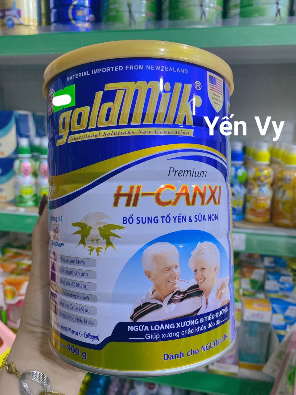 Sữa GoldMilk Hi-Canxi – hộp 900G (mẫu mới bổ sung sữa non & tổ yến)