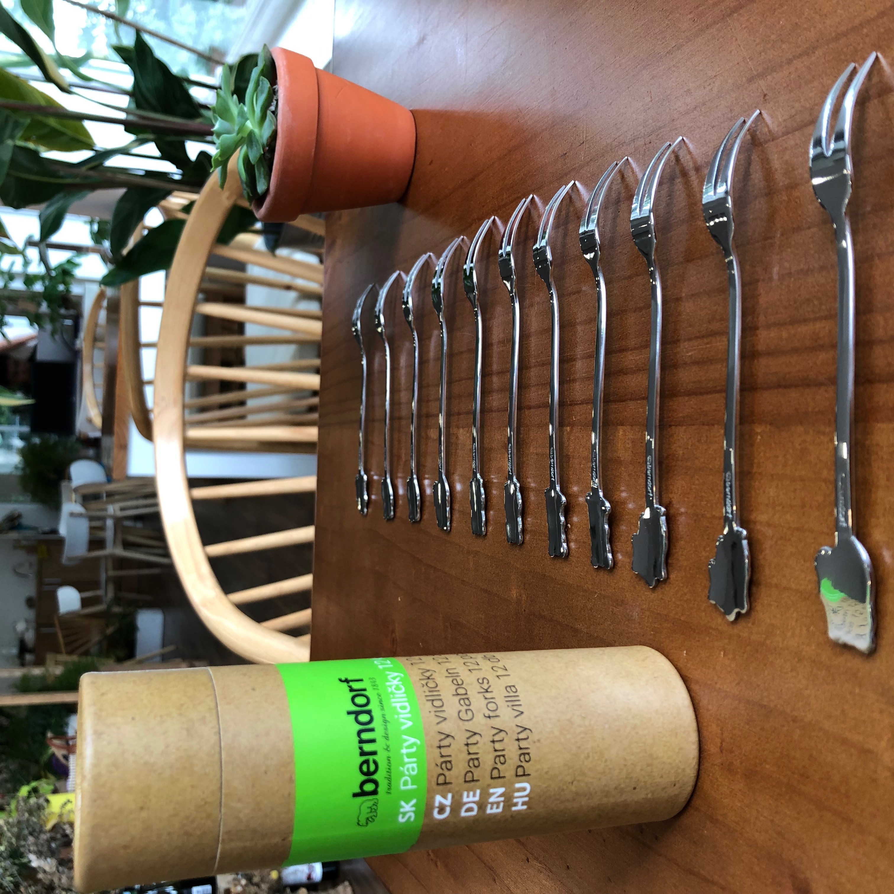 [HCM]Combo 12 Stainless Steel Party Bear Fork Bộ 12 Nĩa Trái Cây Inox 304 Berndorf Sandrik 1843