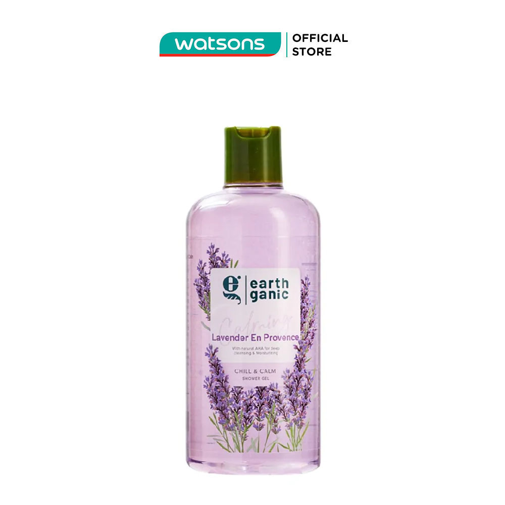 Gel tắm earthganic chill & calm hương hoa oải hương 500ml