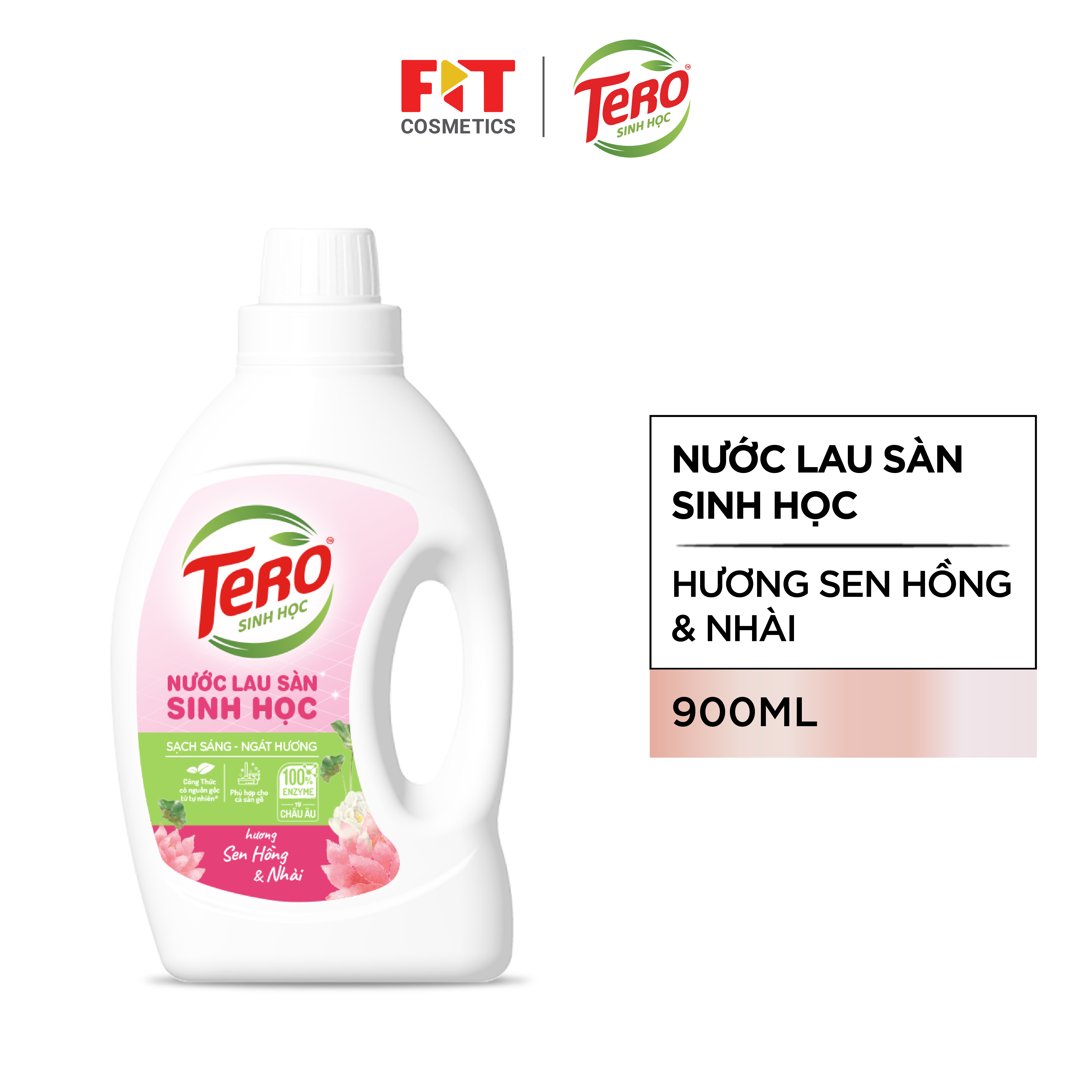 Nước lau sàn TERO SINH HỌC enzym Châu Âu lành tính, an toàn cho trẻ nhỏ 900ml