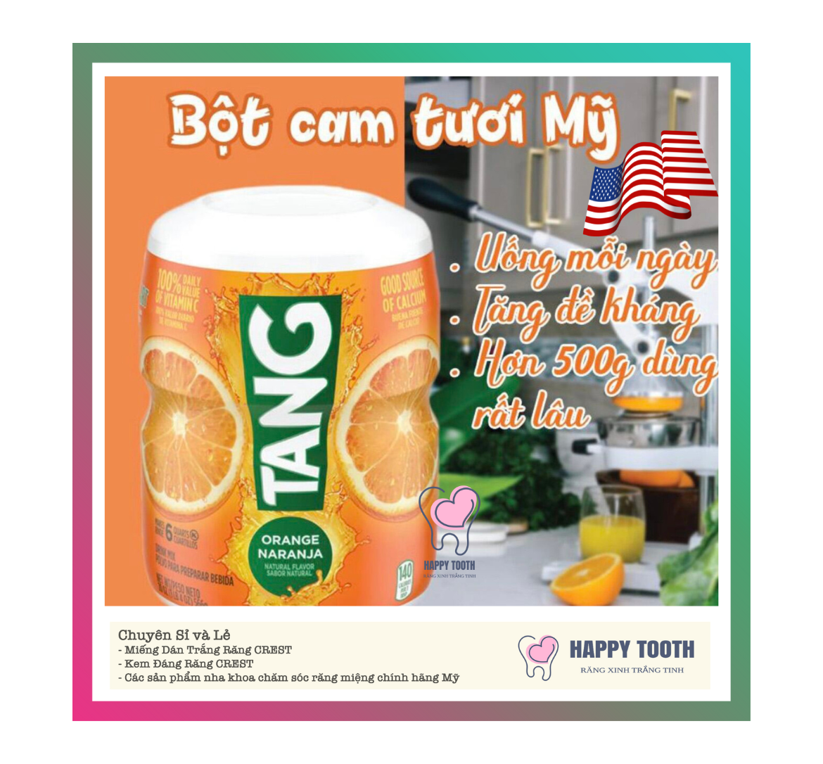 Bột pha nước cam Tang bổ sung vitamin C của Mỹ 566gr