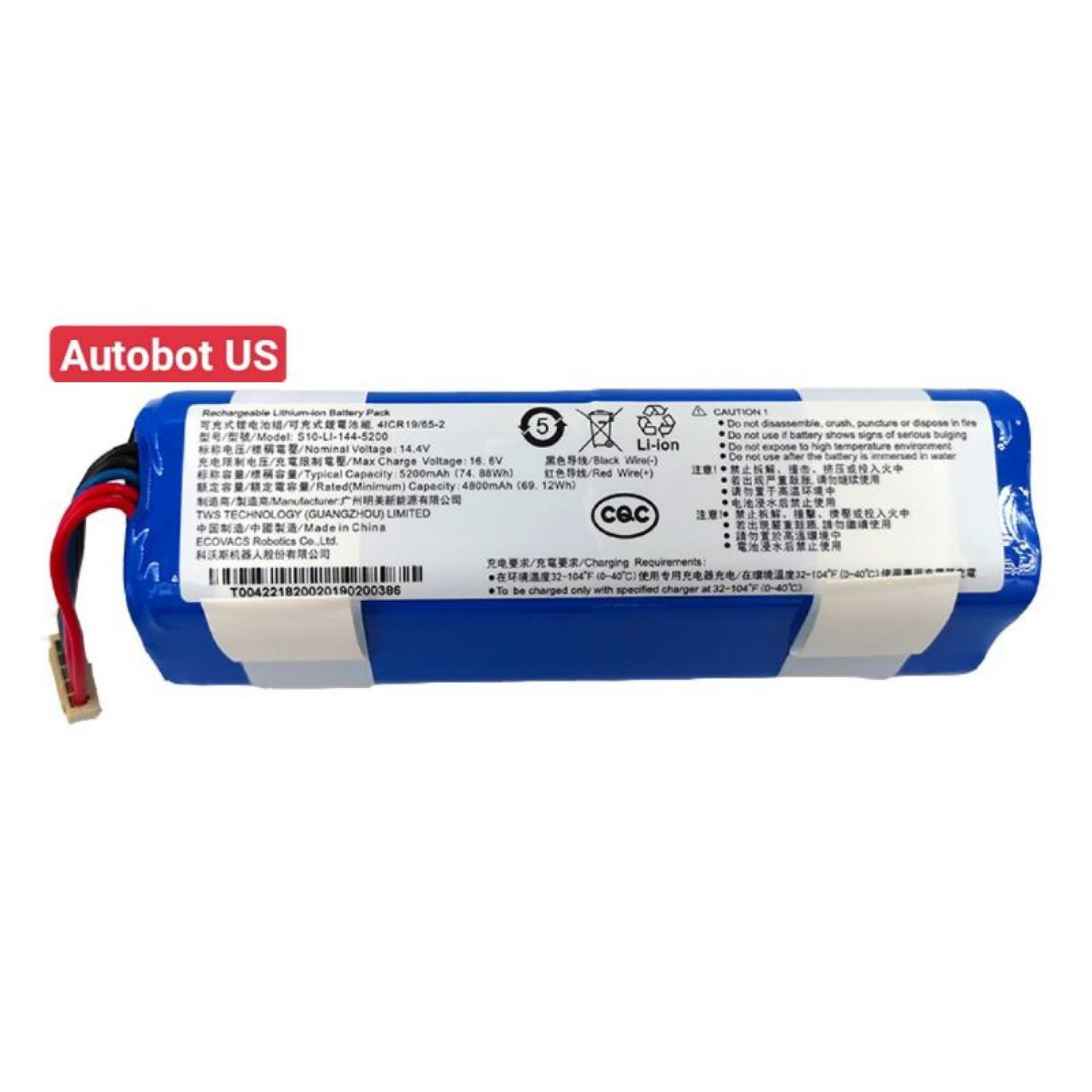 Pin robot hút bụi ecovacs deebot t5 neo/t5 fun/n5 hero/n5 power/dj65...
