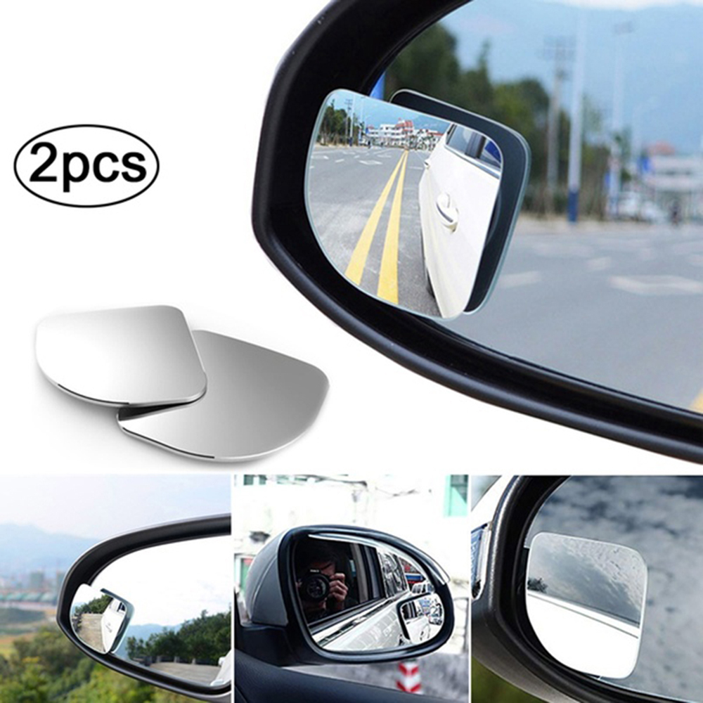Anyike 2 Cái Gương Chiếu Hậu Ô Tô Có Thể Điều Chỉnh 360 ° Không Khung Độ Phân Giải Cao Khu Vực Góc Rộng Lồi Gương Chiếu Hậu Nhỏ Gương Chiếu Hậu Mở Rộng Xem Vật Liệu An Toàn Được Hỗ Trợ Lái Xe