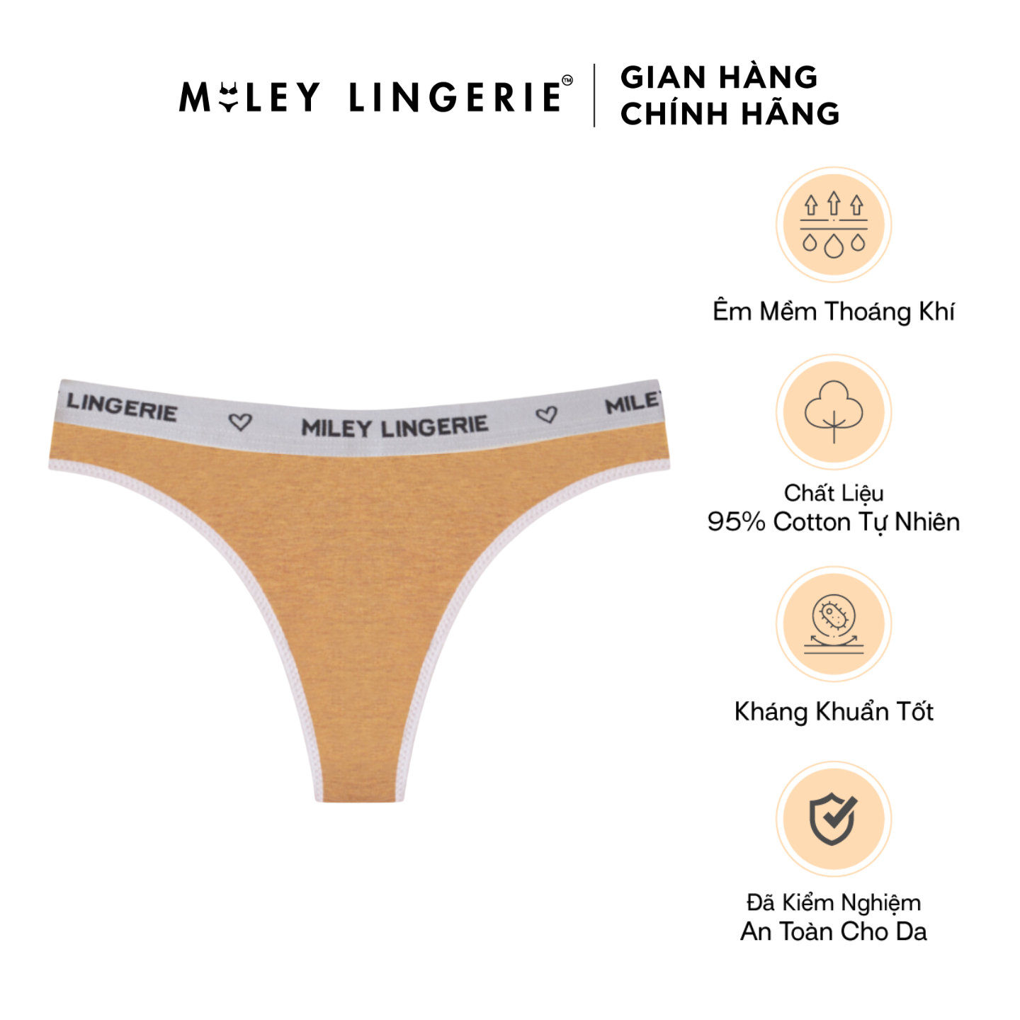 Quần Lót Lọt Khe Melange Active Chất Liệu Kháng Khuẩn Thoáng Khí Miley Lingerie