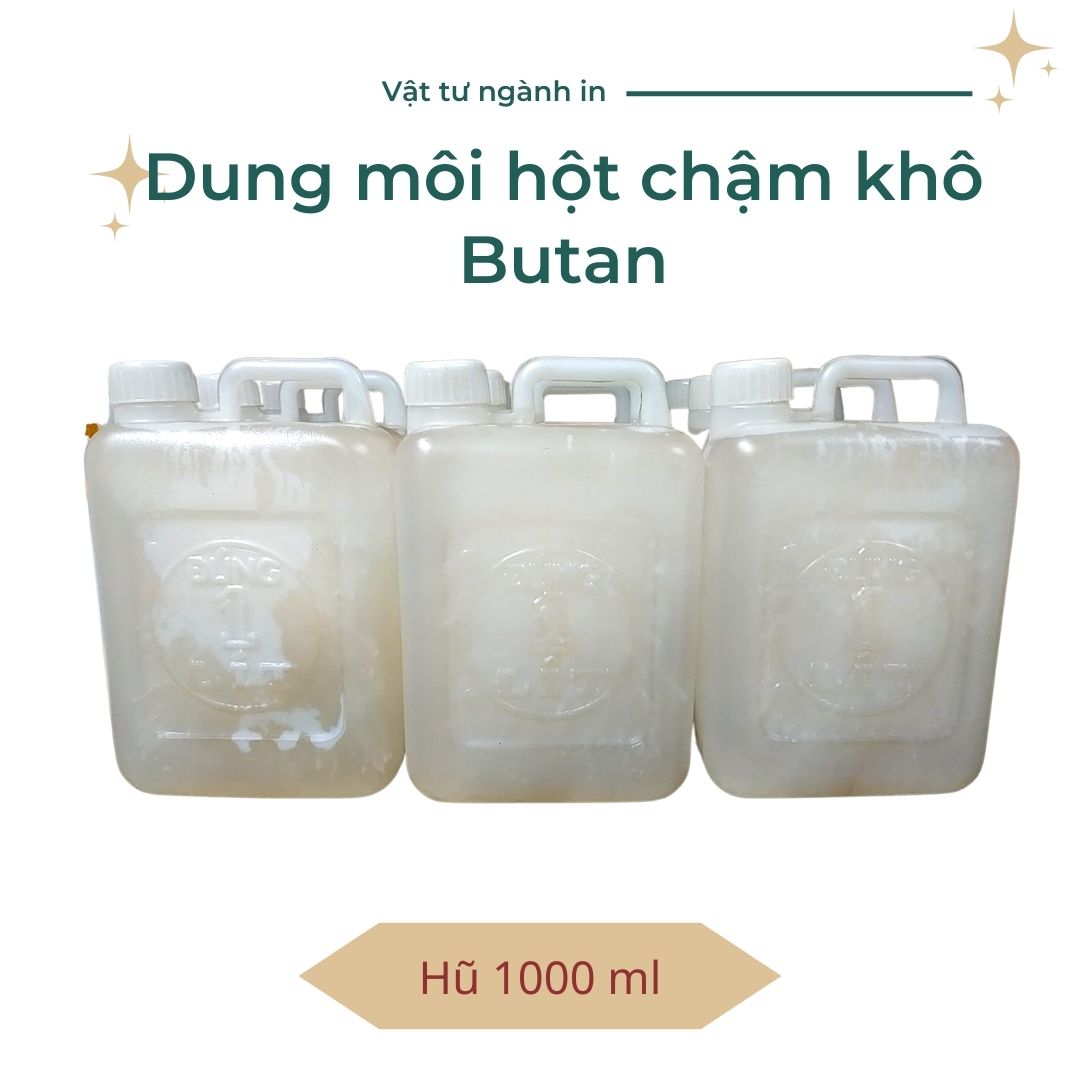 1000 ml Dung môi hột chậm khô Butan pha mực in lụa PP PE làm chậm khô mực in, chống bít bản