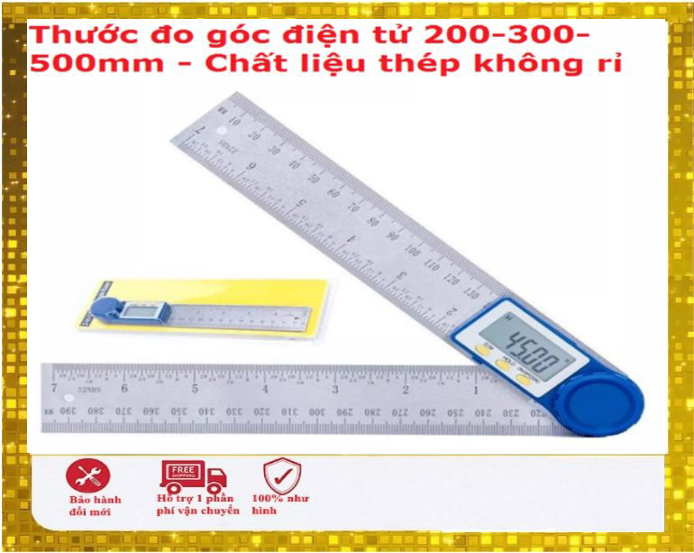 Thước đo góc,đo độ điện tử 200mm - 300mm -500mm 360 độ có sẵn pin