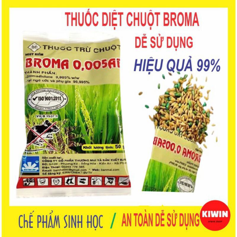 Bả chuột thóc-thuốc trừ chuột broma 0,005ab