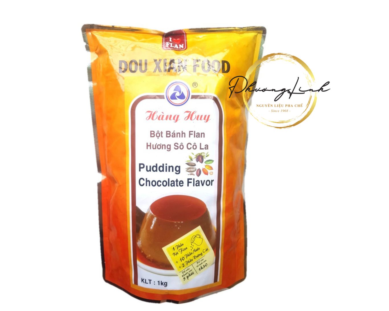 Bột Plan/ Pudding Hiệu Hàng Huy ( Dou Xian ) Vị Socola  Trọng Lượng  1KG Sản Phẩm Đúng Như Hình Tô Tả 100%