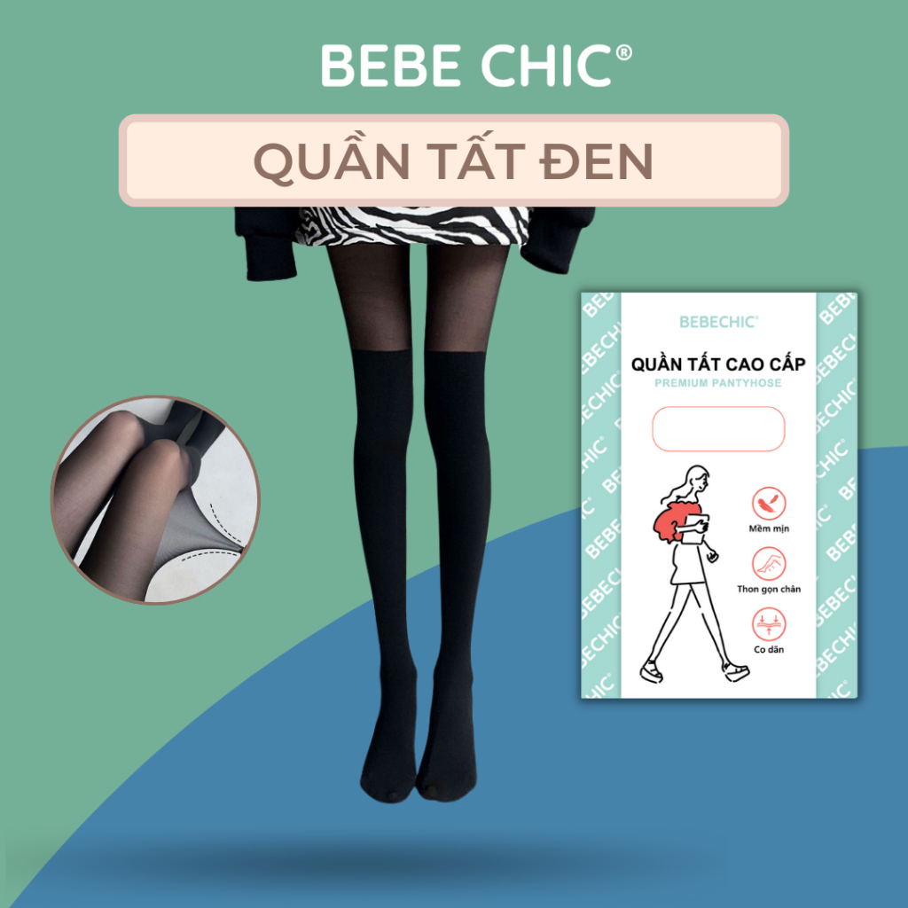 Quần Tất Đen Thời Trang Che Khuyết Điểm BT08 BEBECHIC