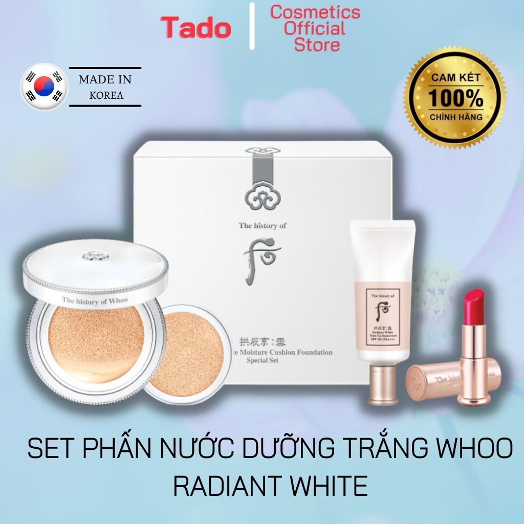 Set Cushion phấn nước trang điểm Whoo Radiant Moisture ,dưỡng trắng nâng tone da ,chống lão hóa ,che khuyết điểm tone 21