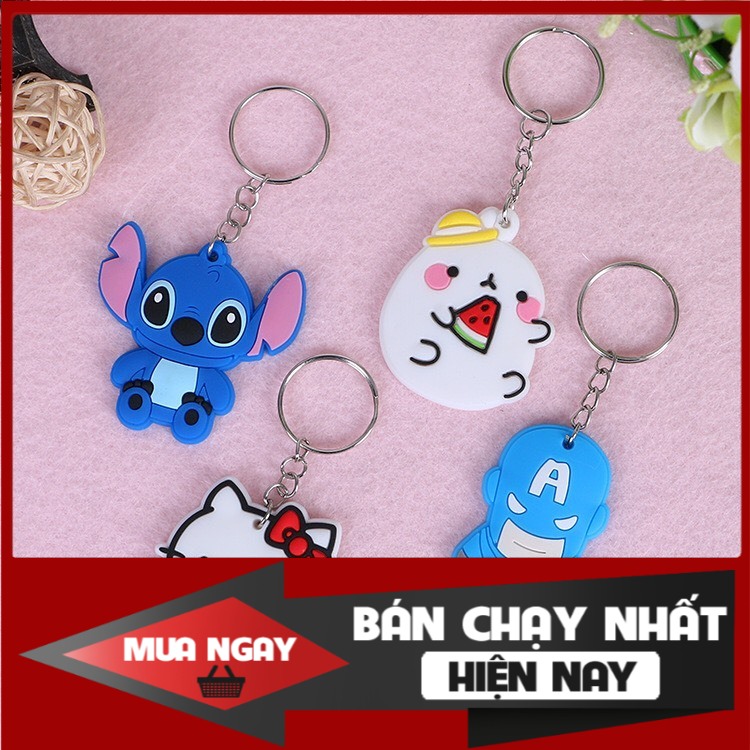 [HCM]Combo 15 Móc khóa hoạt hình silicon dẻo [Giao ngẫu nhiên]