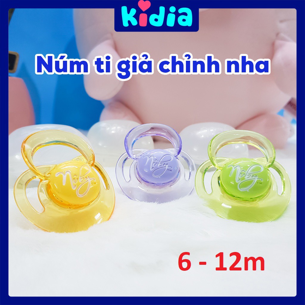 Ty giả chỉnh nha có hộp đựng nuby 7067522 cho bé từ 6 - 12 tháng - kidia