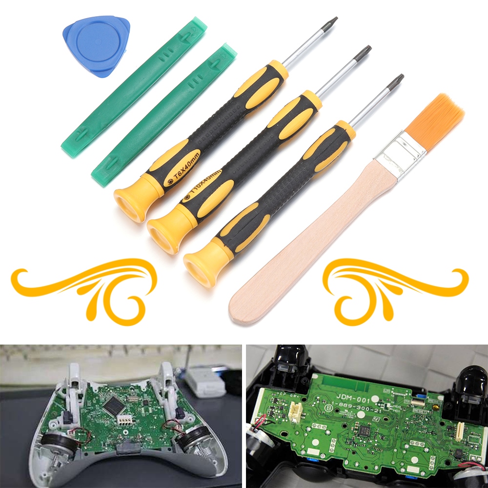 【DT】hot！ HOT 7Pcs Gamepad Controller Screwdriver Joystick Cleaning Repair Set for Xbox /360  For /PS4