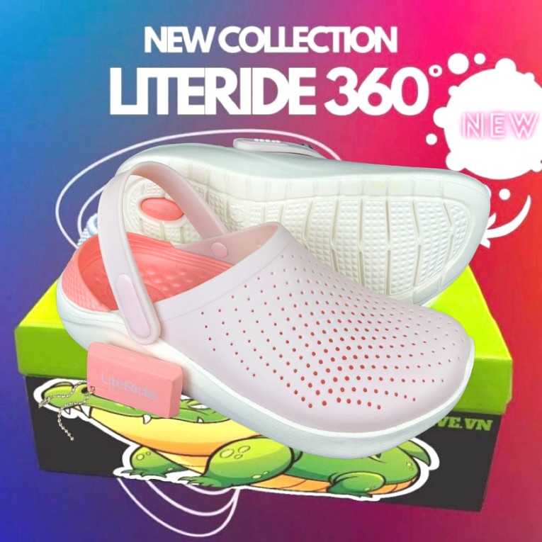 Dép bít đầu MÀU TRẮNG HỒNG - Sục nhựa  siêu nhẹ, không thấm nước