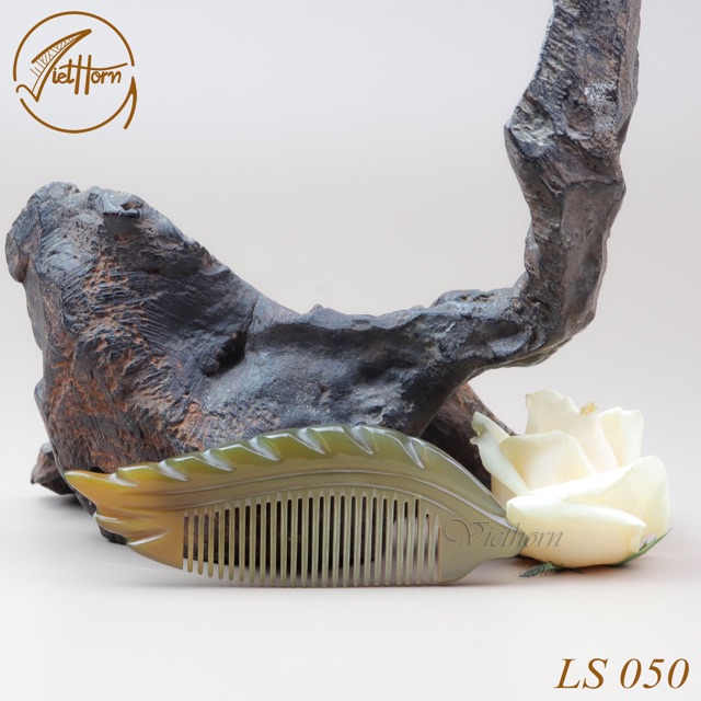 Lược sừng trâu tự nhiên chải tóc-cạo gió-massage-viethorn ls050 -ls051