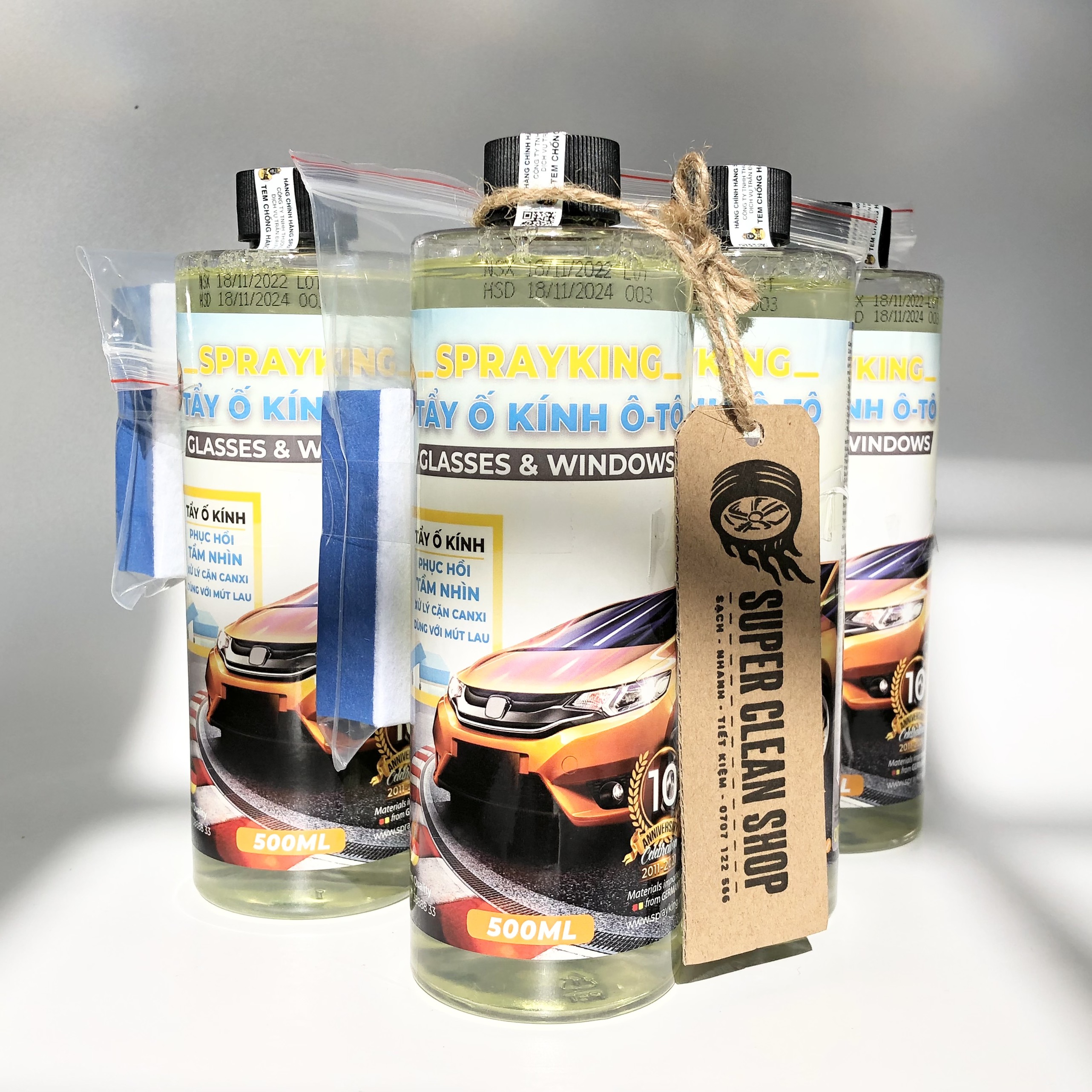 Tẩy ố kính ô tô sprayking glass & windows | sạch cặn ố
