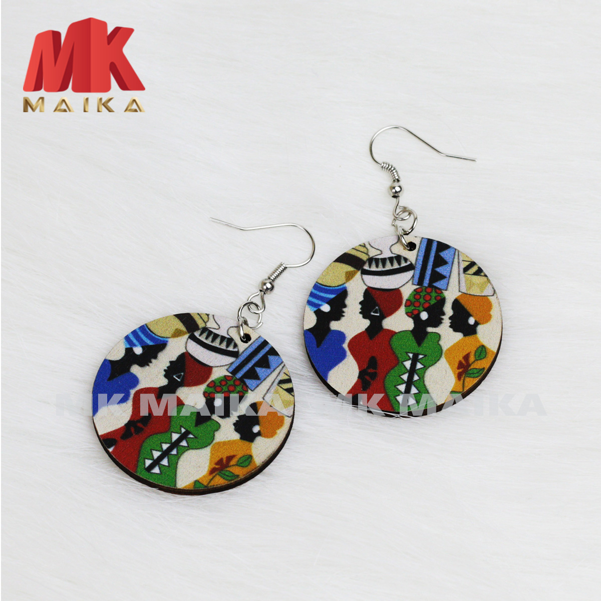 Khuyên tai gỗ vintage MK MAIKA mẫu tròn MKKT098 - khuyên tai gỗ thời trang độc đáo, phù hợp đi biển, dạo phố, du lịch