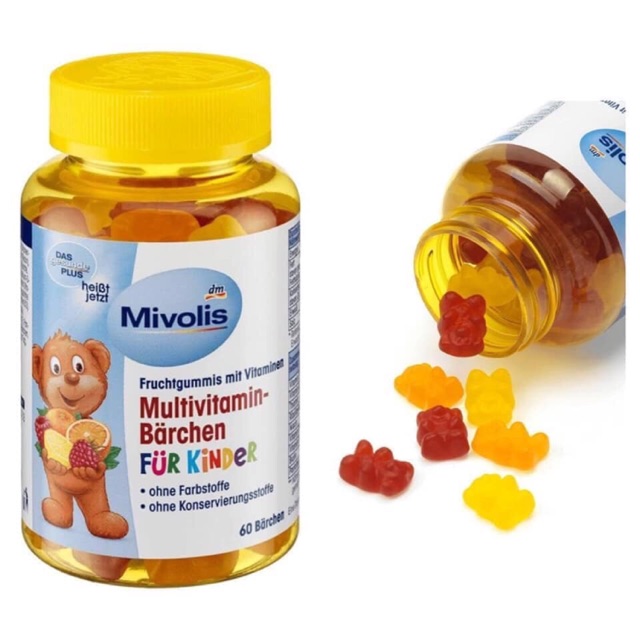Kẹo gấu vitamin Mivolis - 60v > nội địa Đức