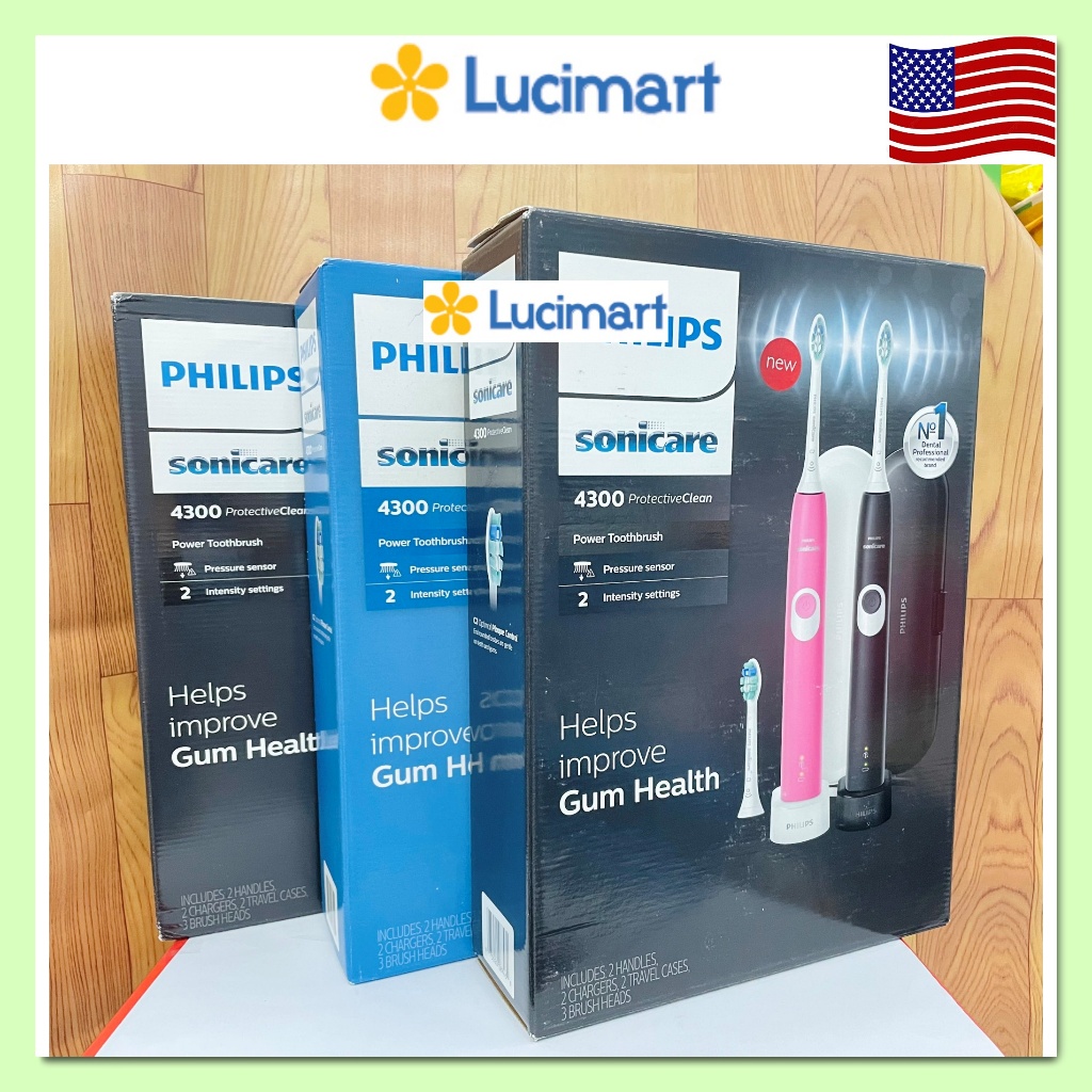 Bàn chải điện Philips Sonicare ProtectiveClean 4100, 4300, Optimal, 6100, 7300 [Hàng Mỹ]