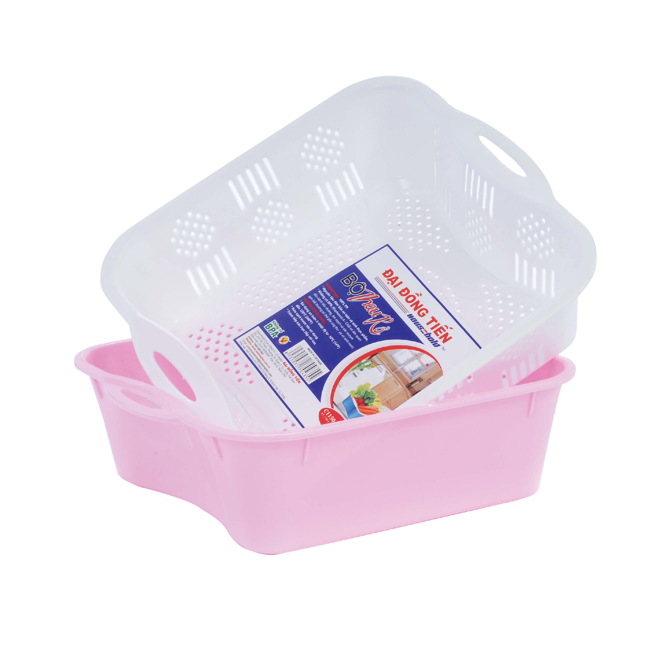 Bộ Thau Rổ Vuông Lớn - ĐẠI ĐỒNG TIẾN