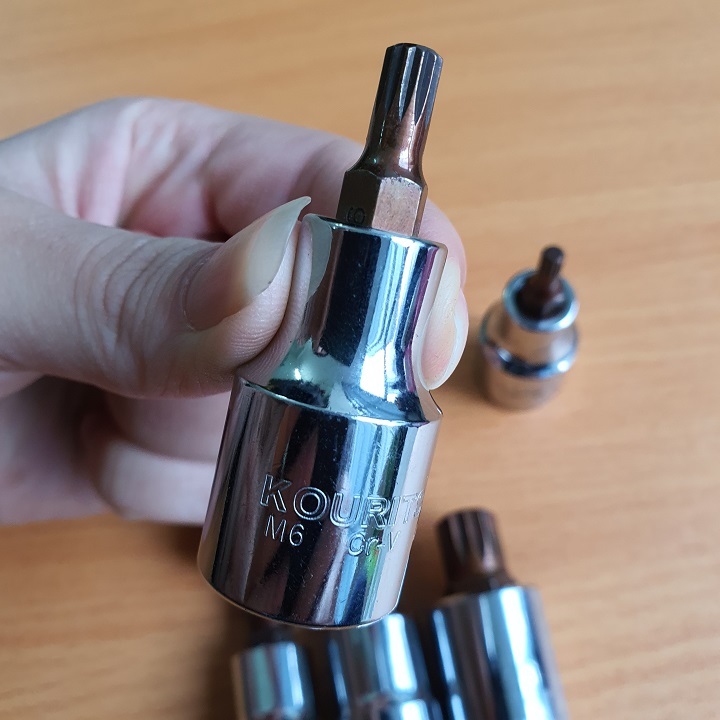 Tuýp đầu bông 12 cánh Nhật Bản hãng Kouritsu 1/2 thép CRV các cỡ từ M5-M14, tuýp bông, khẩu bông, tuyp bong mo bulong, điếu bông, khẩu đầu bông