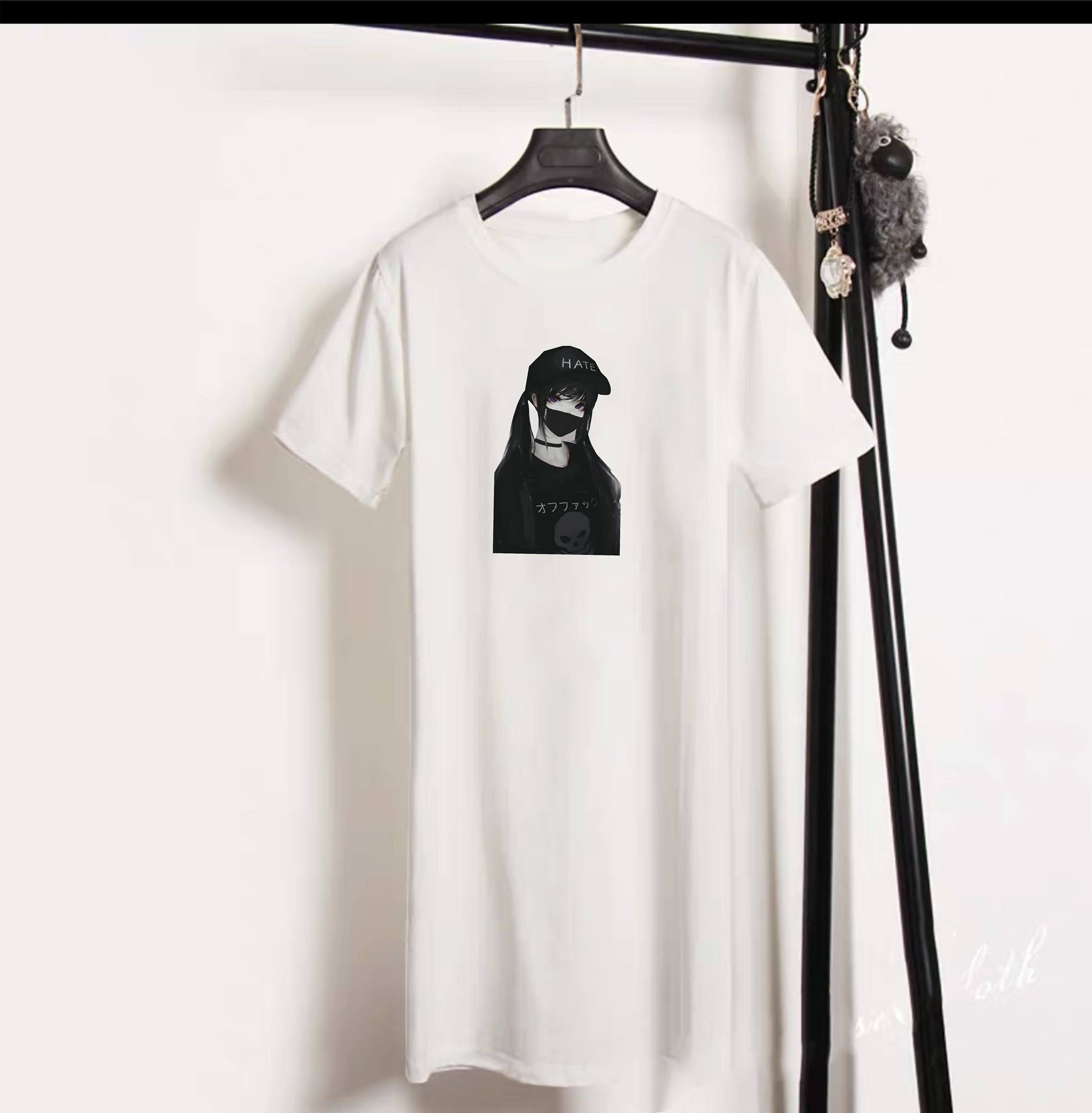 [HCM]SALE!! Đầm suông in hình Devil Girl vải thun co giãn tốt có size to 2XL