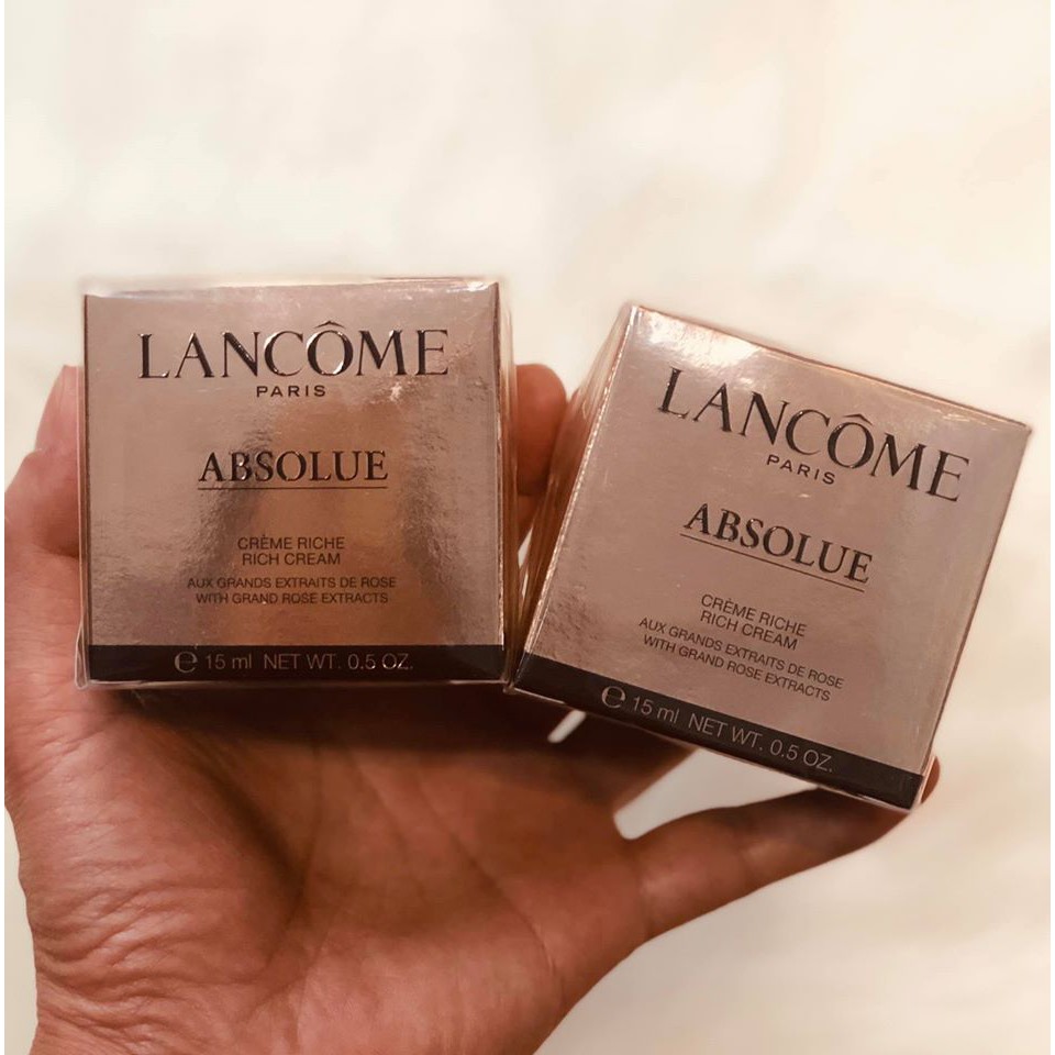 [HCM]Lancôme - Kem Dưỡng Ngăn Ngừa Lão Hóa Tái Tạo Da Căng Mịn Lancôme Absolue Rich Cream 15ml