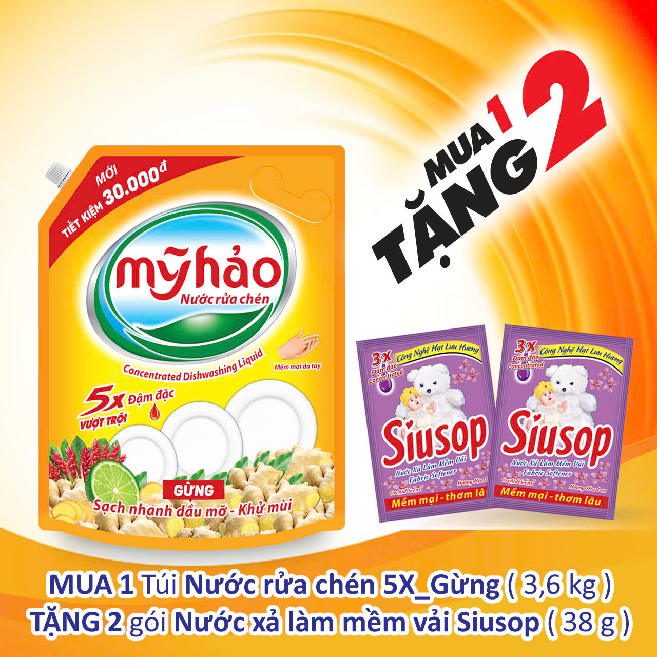 TÚI NƯỚC RỬA CHÉN GỪNG 3.6KG