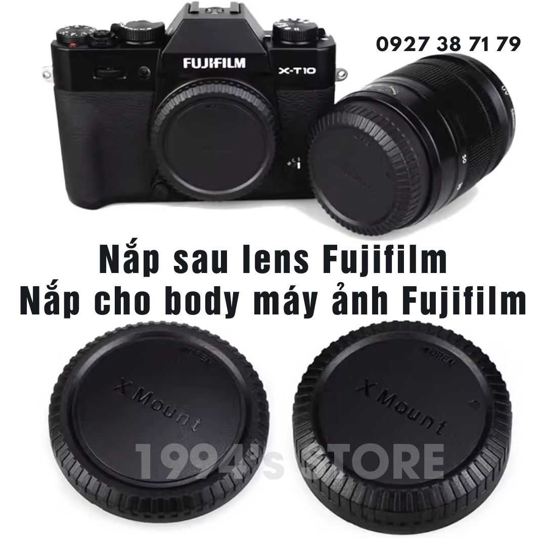   CÓ SẴN  Combo Nắp sau lens Nắp body cho lens máy ảnh Fujifilm X mount   Rear cap body cap ngàm FX   