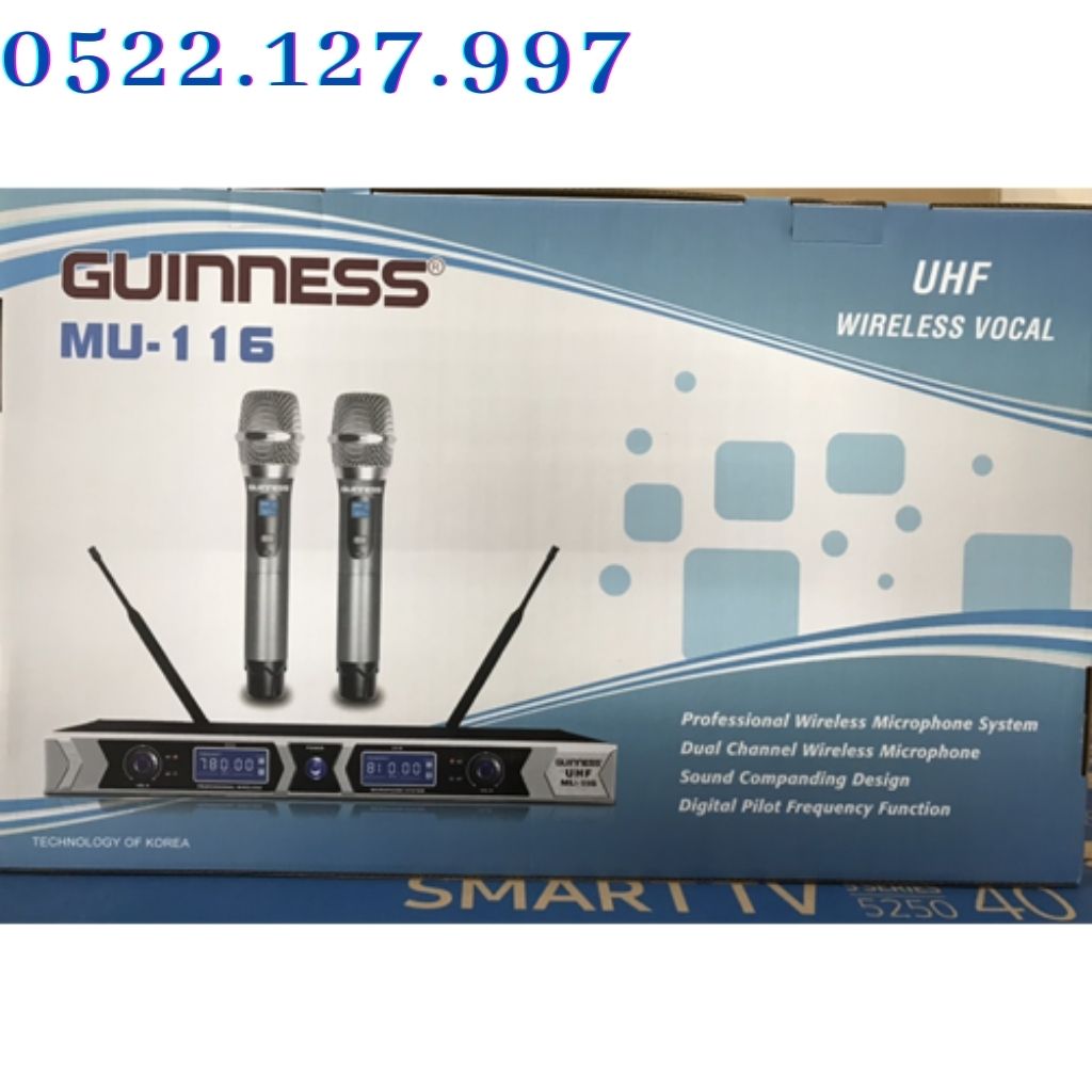 Micro không dây guinness mu-116 - sản phẩm chính hãng - gia khang shop
