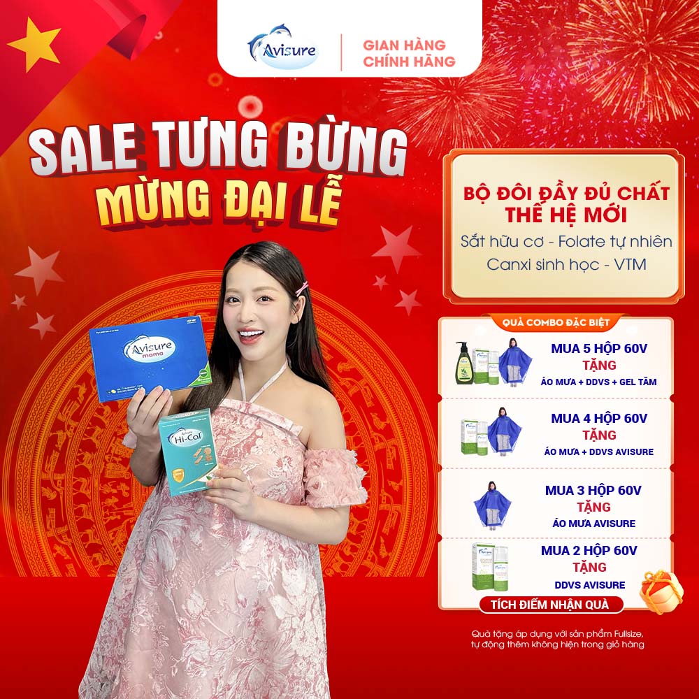 Vi chất thế hệ mới cho mẹ bầu Avisure Mama, Canxi Hical đủ chất cho cả thai kì 60 viên