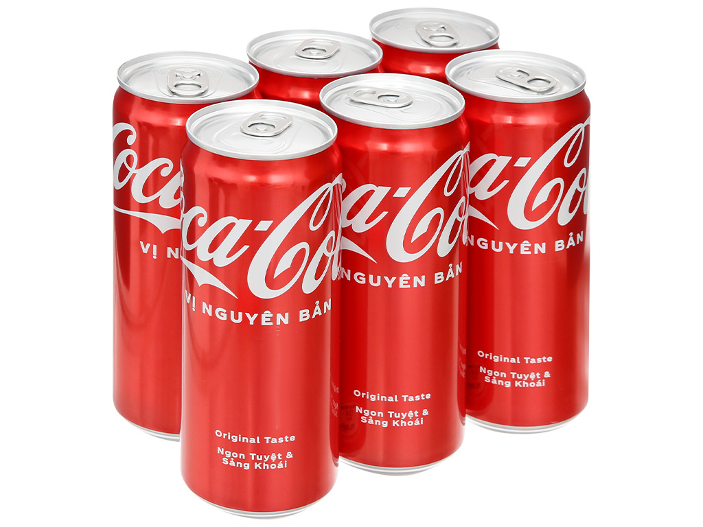 Lốc 6 Lon Nước Giải Khát Có Ga Coca-Cola Lon 320ml