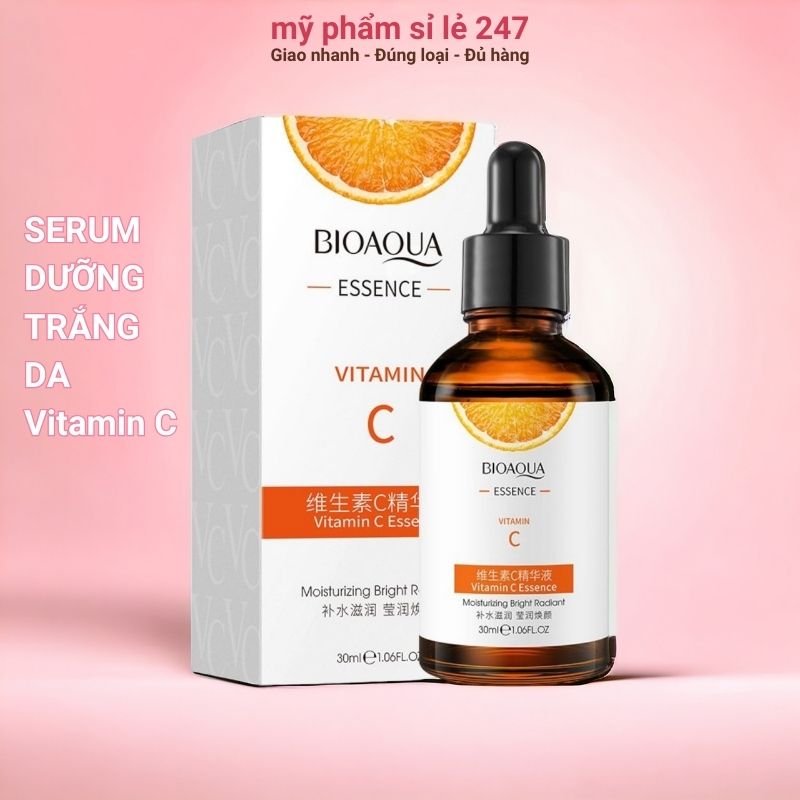 Tinh chất serum dưỡng da làm trắng Vitamin C 30ml Bioaqua serum cấp ẩm trẻ hóa da Bi285