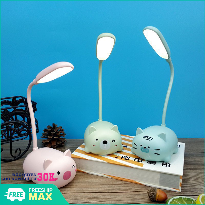 Đèn bàn học cho học sinh, đèn di động, đèn đa năng, đèn USB hiện đại và sáng tạo - sạc USB - Đèn LED để bàn hình thú dễ thương (Màu ngẫu nhiên)
