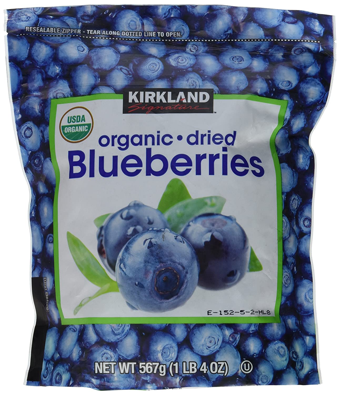 Việt Quất sấy khô Organic Dried Blueberries Kirkland 567g - Hàng USA 🇺🇸