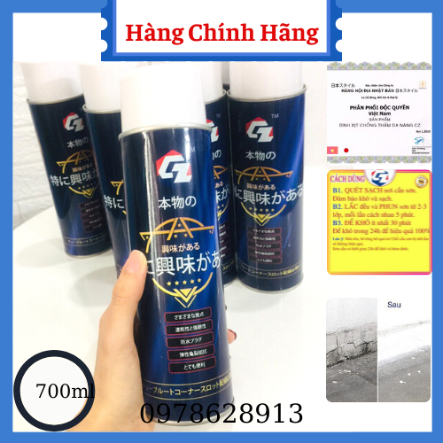 Bình Xịt Chống Thấm Nhật Bản 700ml Bịt Kín Khe Nứt - Tường- Trần Nhà