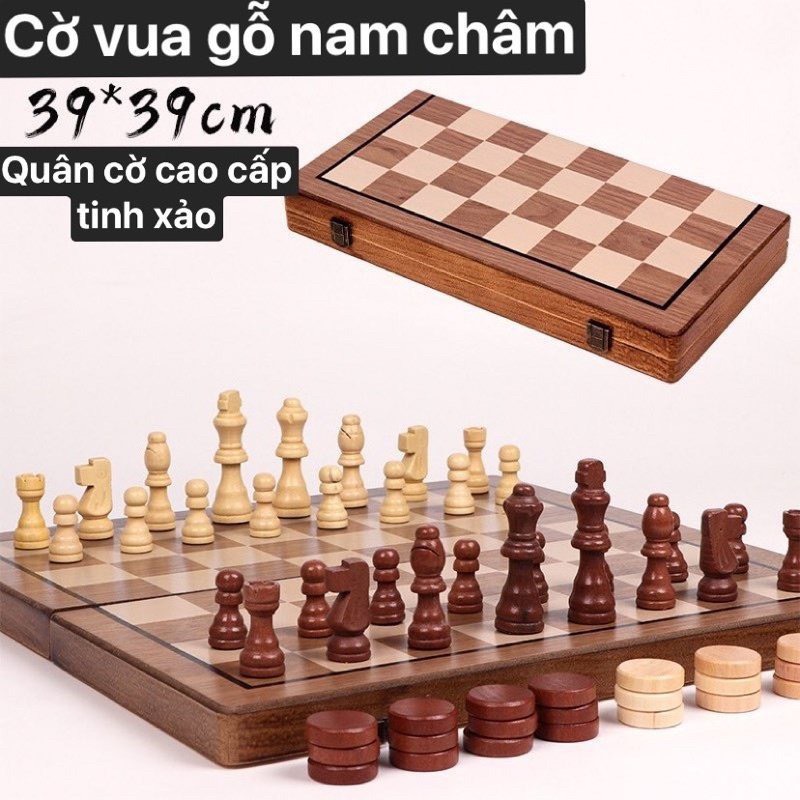 Cờ vua gỗ nam châm cao cấp