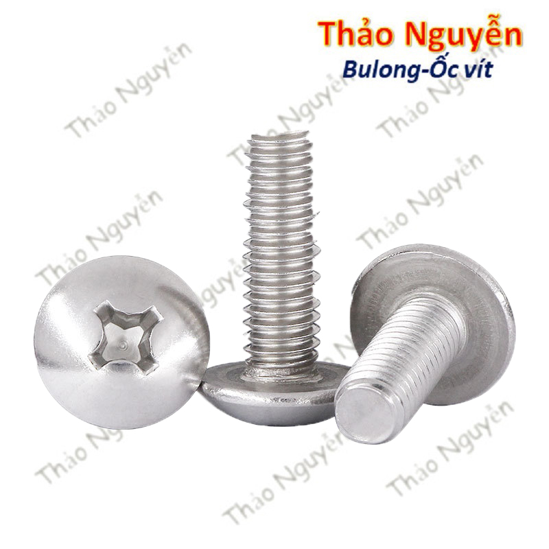 Ốc vít inox bulong đầu dù pake inox 304 m3 m4 m5 m6 10 con