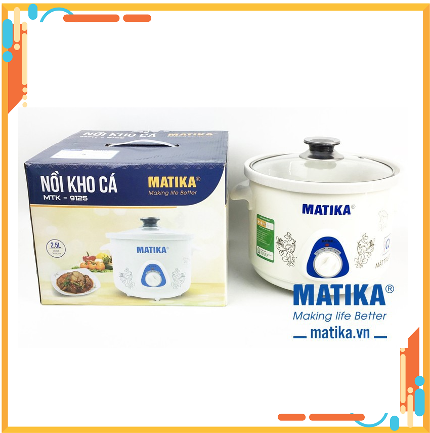 Nồi nấu chậm matika mtk-9125 2.5 lít công suất 235w