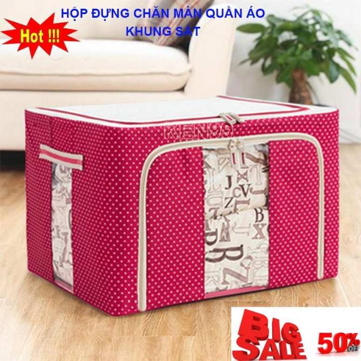 Túi hộp đựng Chăn màn, Quần áo Phòng ngủ Khung sắt cỡ Đại Cao cấp