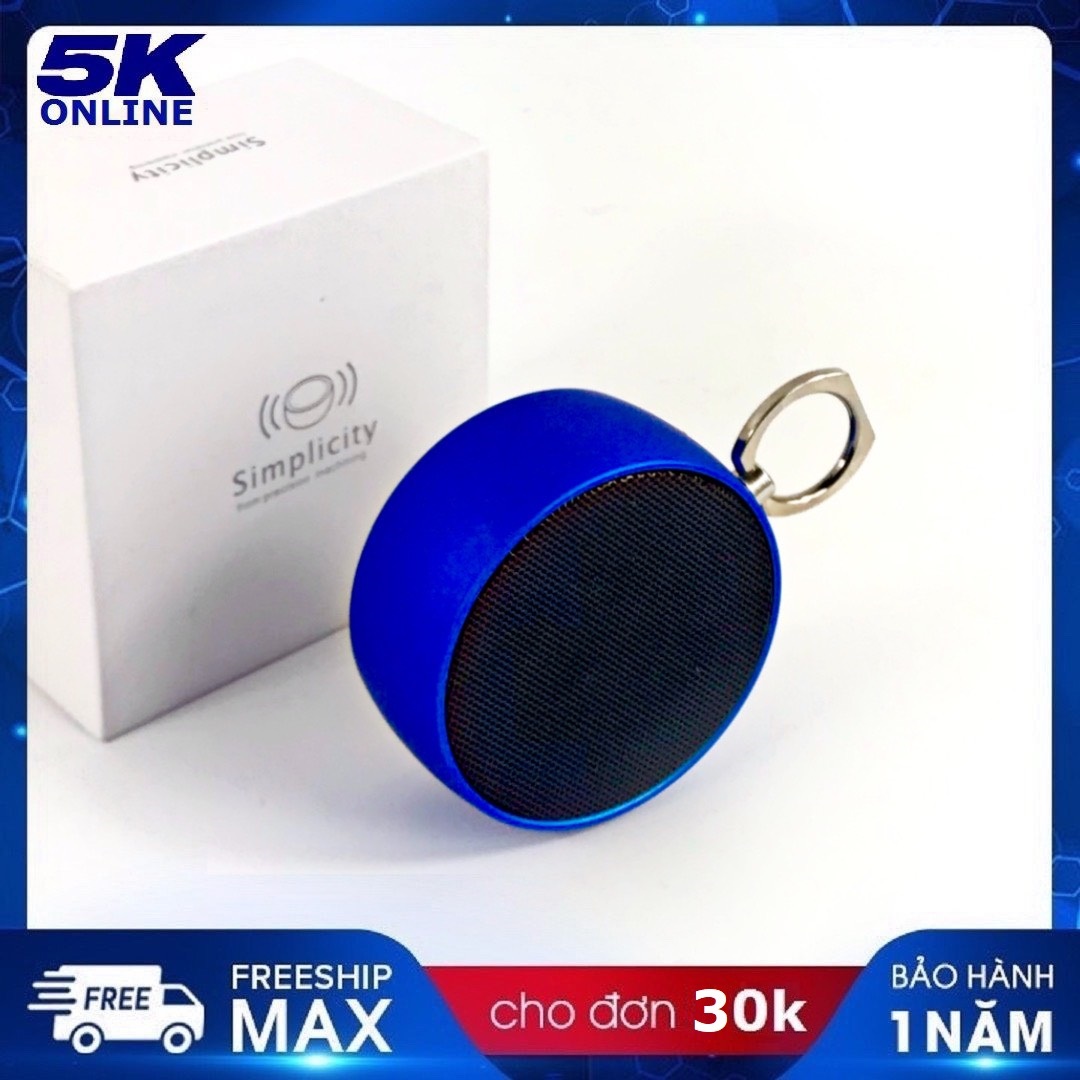 Loa bluetooth mini bs01-bs02 vỏ kim loại loa nghe nhạc cầm tay mini bass cực hay, 2 loại không kèm móc và có móc treo tiện lợi cắm thẻ nhớ và cổng 3.5