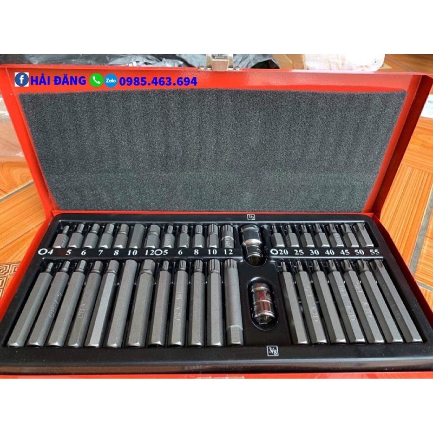 Bộ tip hoa thị 40 chi tiết, Bộ mũi lục giác 40 chi tiết cao cấp