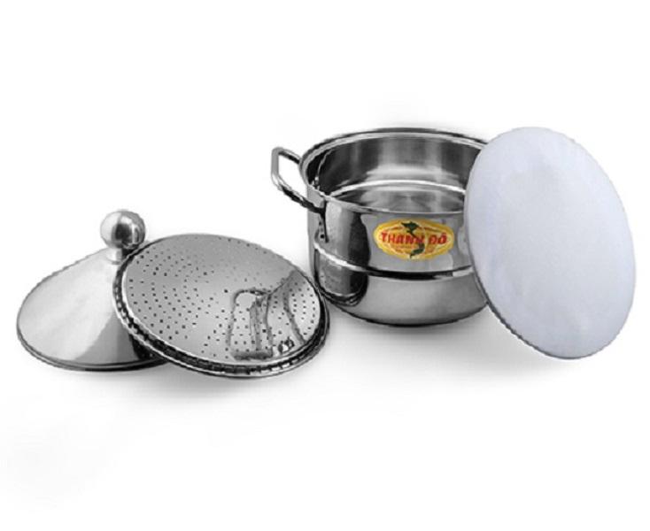 Nồi tráng bánh cuốn đa đăng thành đô thay thế xửng hấp nồi hấp bộ nồi hấp nồi inox 304 nồi nấu xôi nồi inox luộc gà nồi inox size 22cm