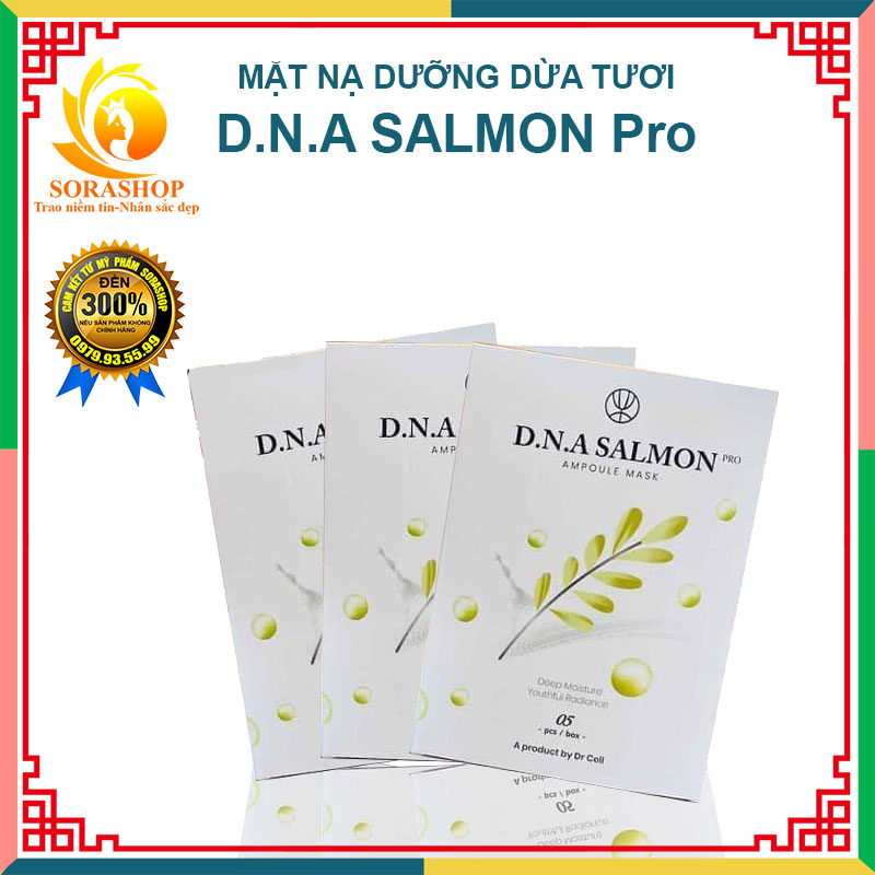 Mặt Nạ DNA SALMON Pro, Mặt Nạ Dưỡng Da Thành Phần Từ Thiên Nhiên, Trắng Da, đầy lùi nám, ngăn ngừa mụn