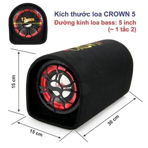 Loa nghe nhạc Crown cỡ số 5. mẫu mới có bluetooth, kết nối ko dây